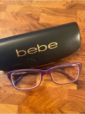 Vintage bebe Purple Women's Rectangle Glasses. For frames only! Case included